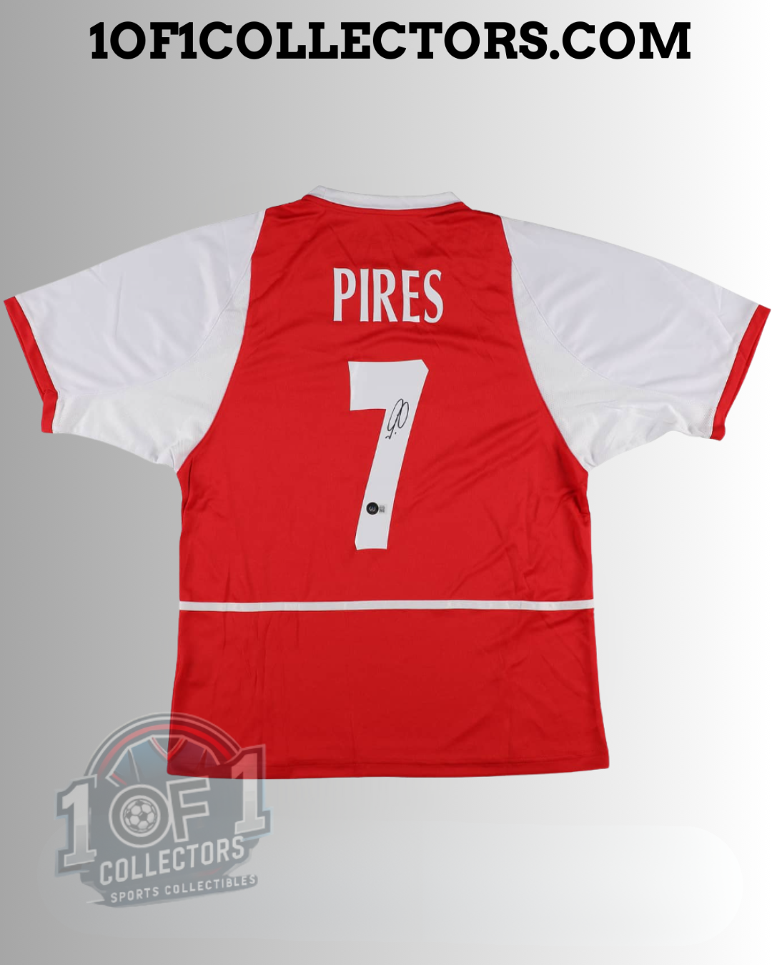🔴 Maillot d’Arsenal Signé par Robert Pires – Certifié Beckett