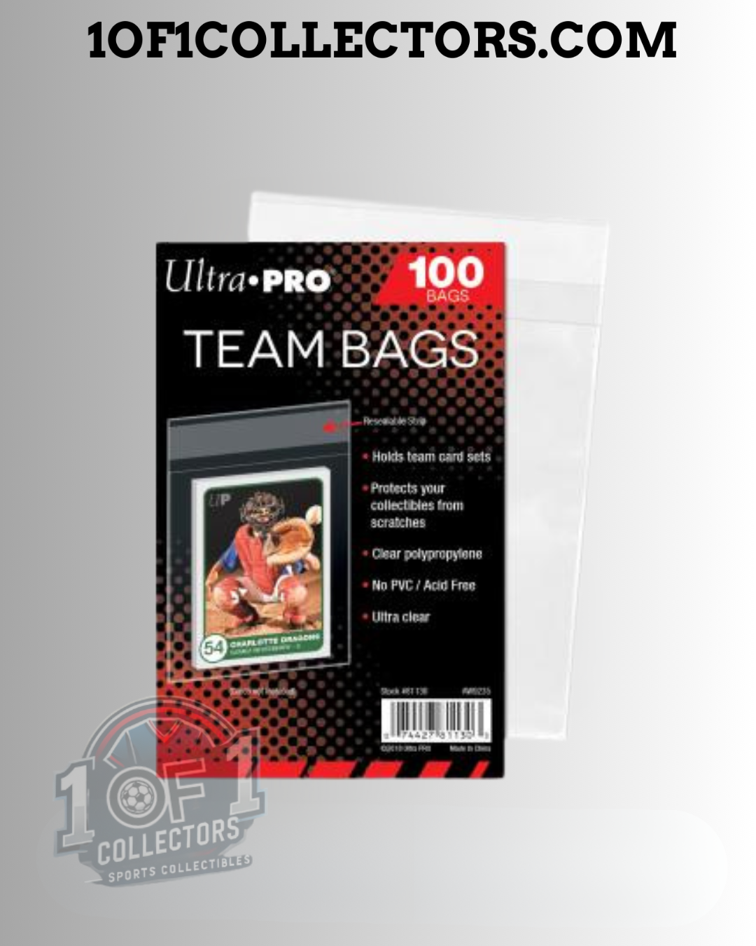 Pochettes Ultra Pro Team Bags - Transparent - par 100