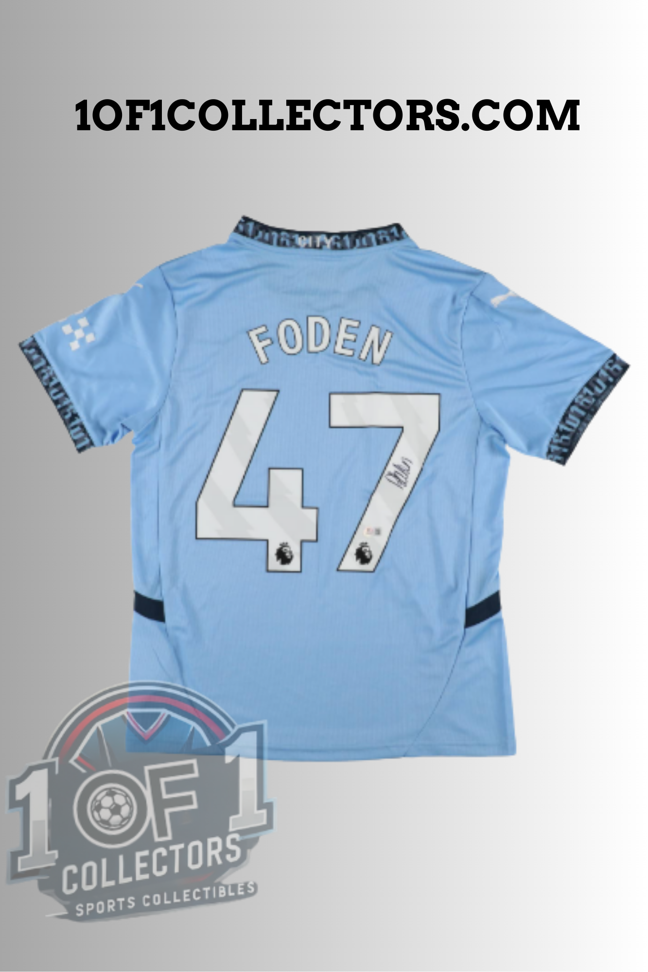 Maillot de Manchester City signé par Phil Foden