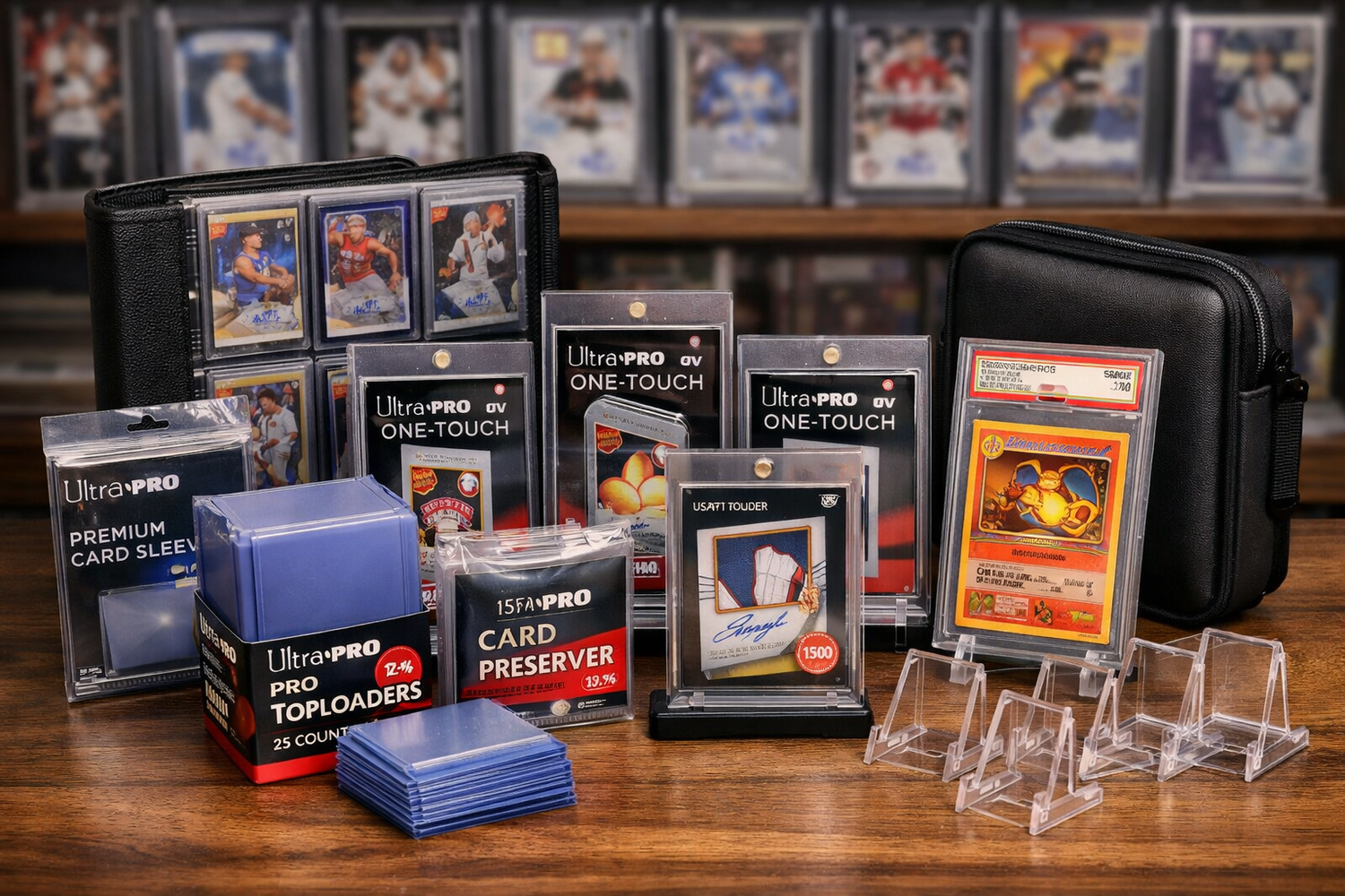 Fournitures pour cartes de collection – Protections, Toploaders, Sleeves & Classeurs Ultra PRO