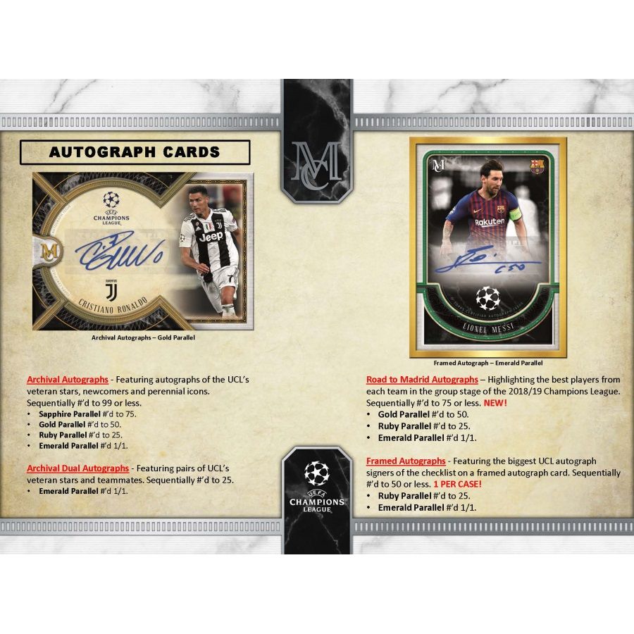 2018-19 Topps Museum Collection UEFA Champions League Base (Pré-Commande)