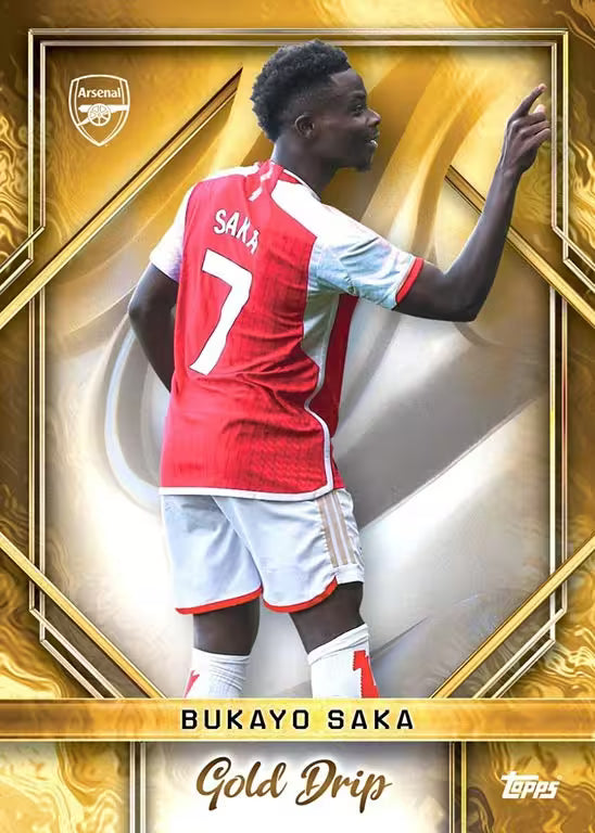 2023-24-topps-arsenal-fc-official-team-set-soccer-cards-gold-drip-insert-saka