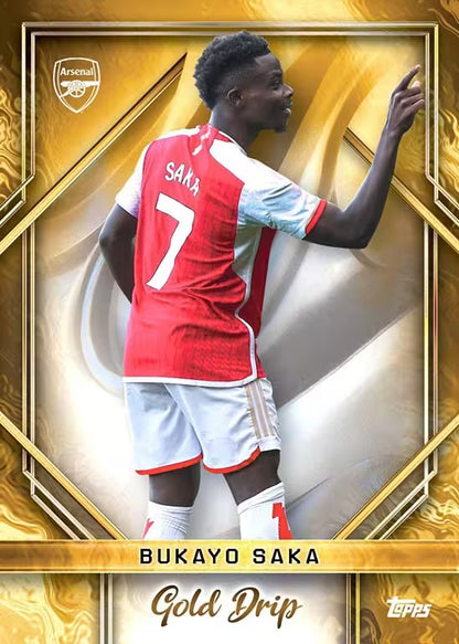2023-24-topps-arsenal-fc-official-team-set-soccer-cards-gold-drip-insert-saka