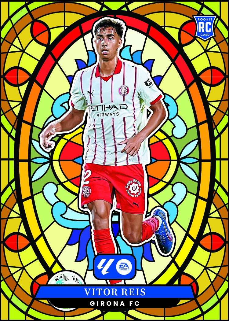 2025-26-Panini-Select-La-Liga-Soccer-Stained-Glass-Vitor-Reis-RC-new