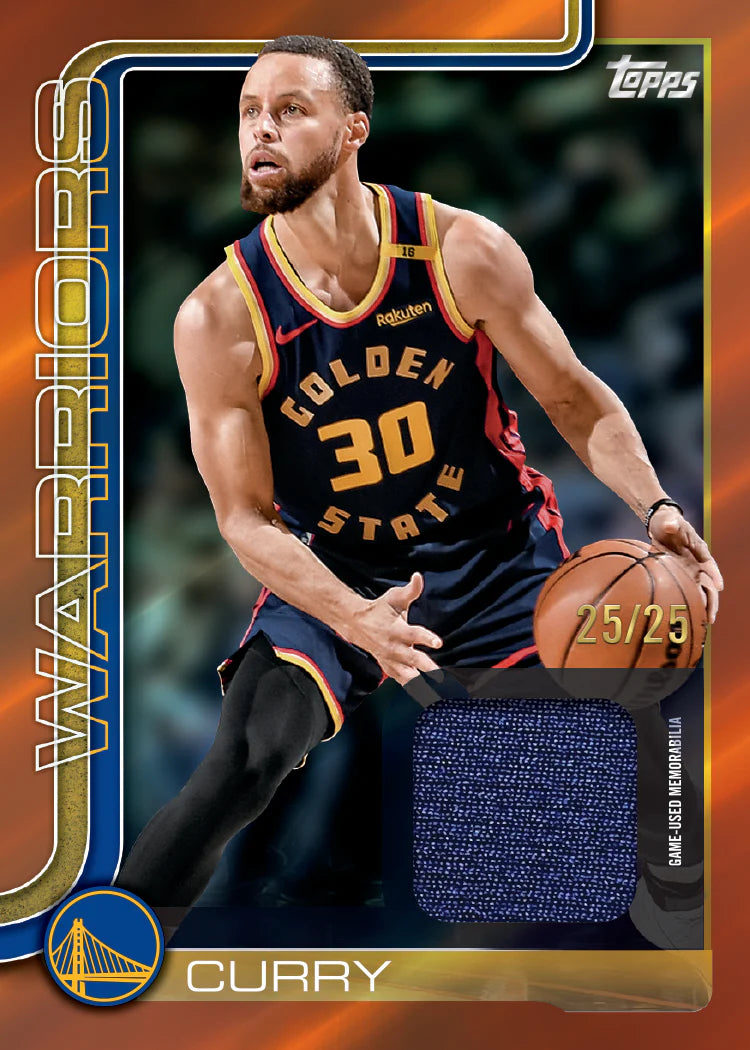 2025-26 Topps Basketball Stephen Curry numérotée - 1of1collectors
