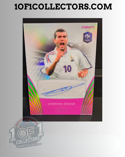 Carte Zinedine Zidane 2025 Panini Eternity Les Bleus autographe numérotée 23/25 – recto
