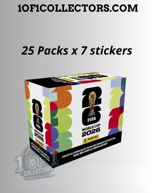 2026 Panini Fifa World cup Soccer STicker 25 Pack Box
