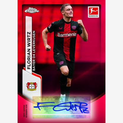 Florian wirtz autographe topps chrome bundesliga
