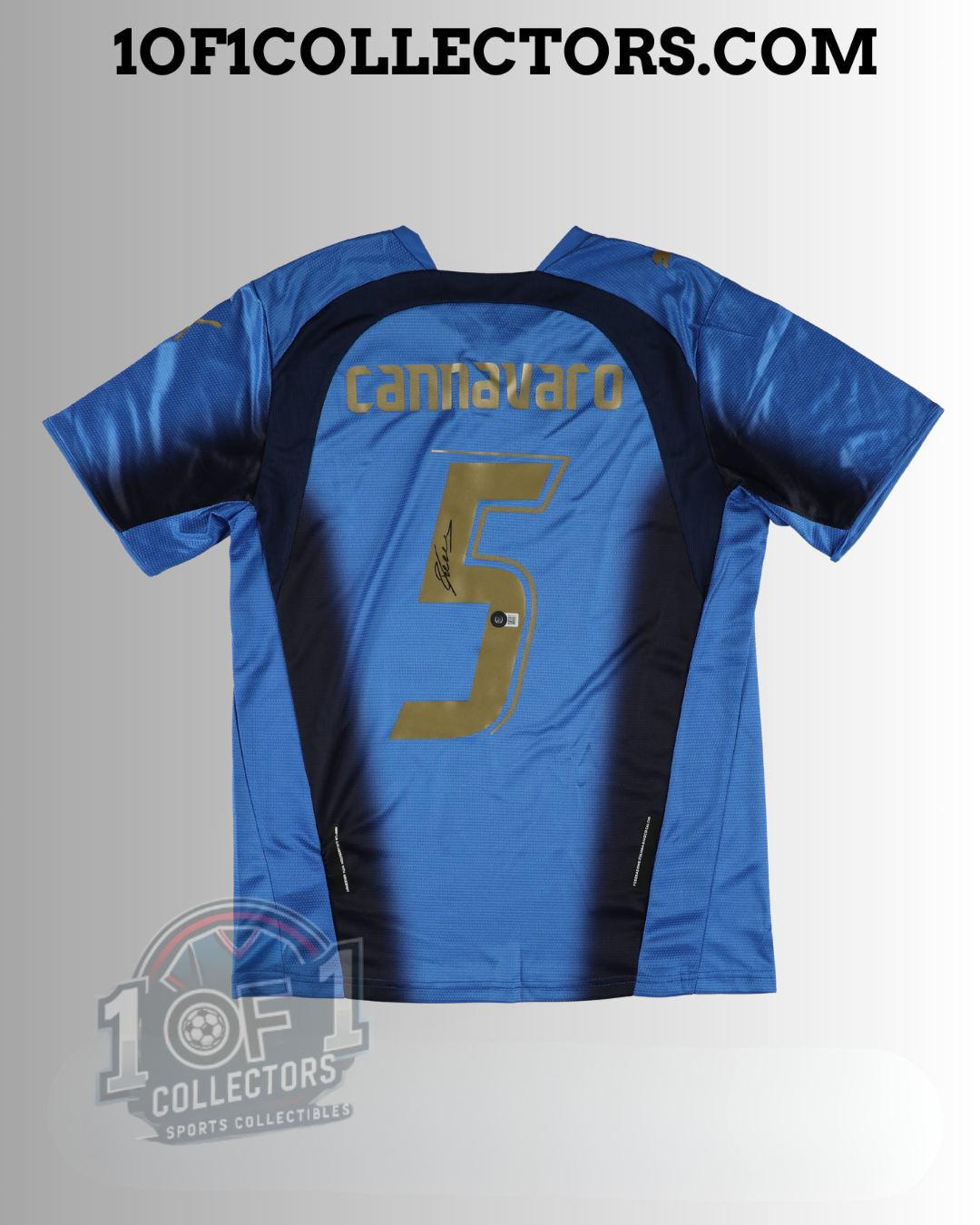 Maillot National Italie Cannavaro Autographe