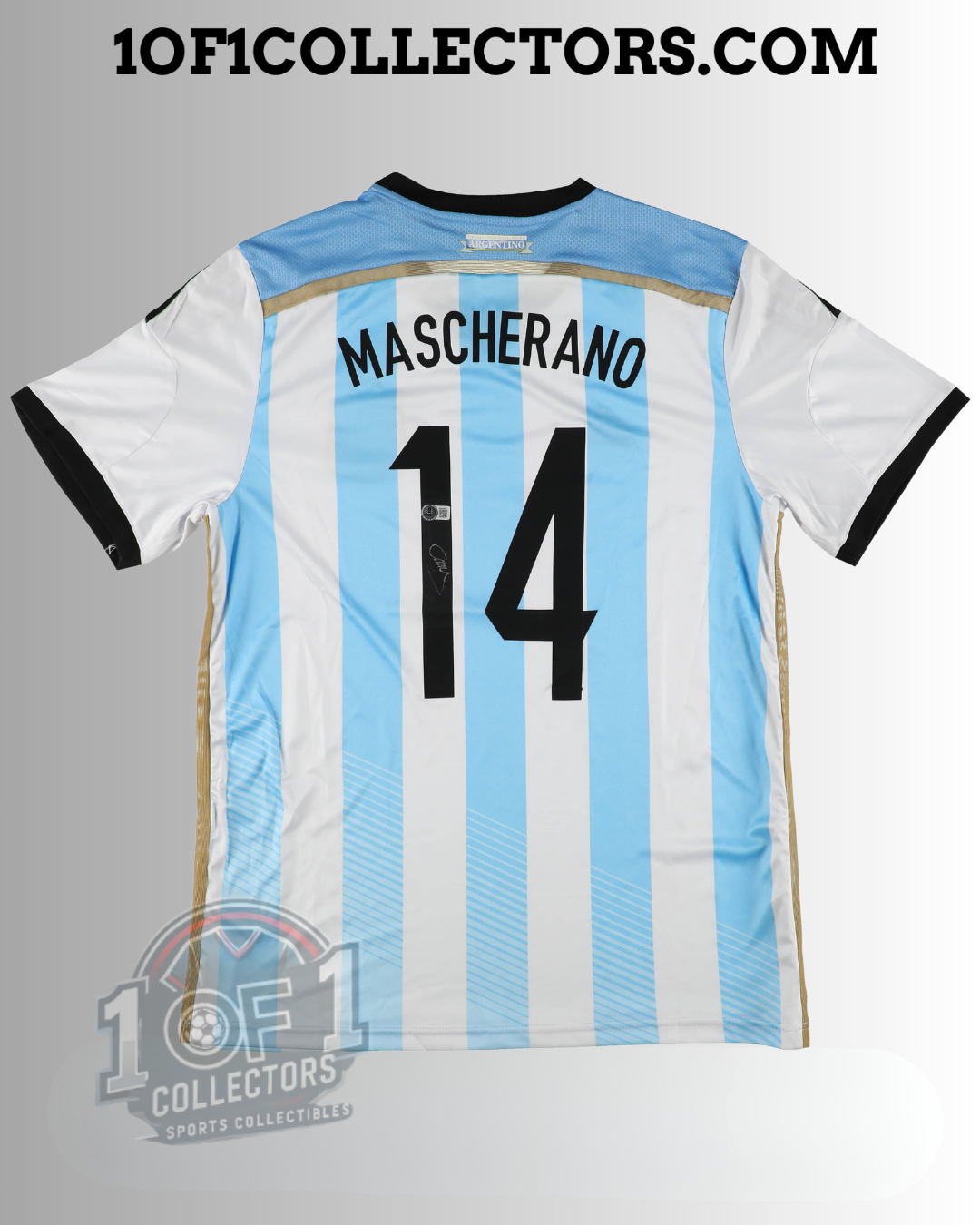 ⚽ Maillot de l’Argentine signé par Javier Mascherano – Certifié Beckett