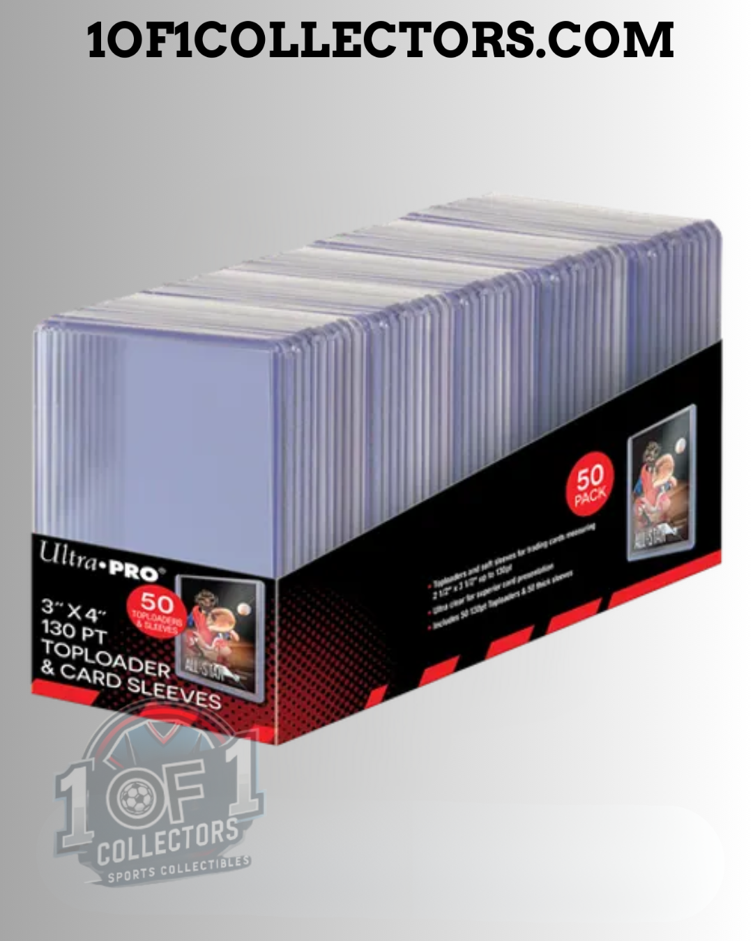 Ultra PRO Toploader 130PT 3x4 – Protection rigide pour cartes épaisses & premium