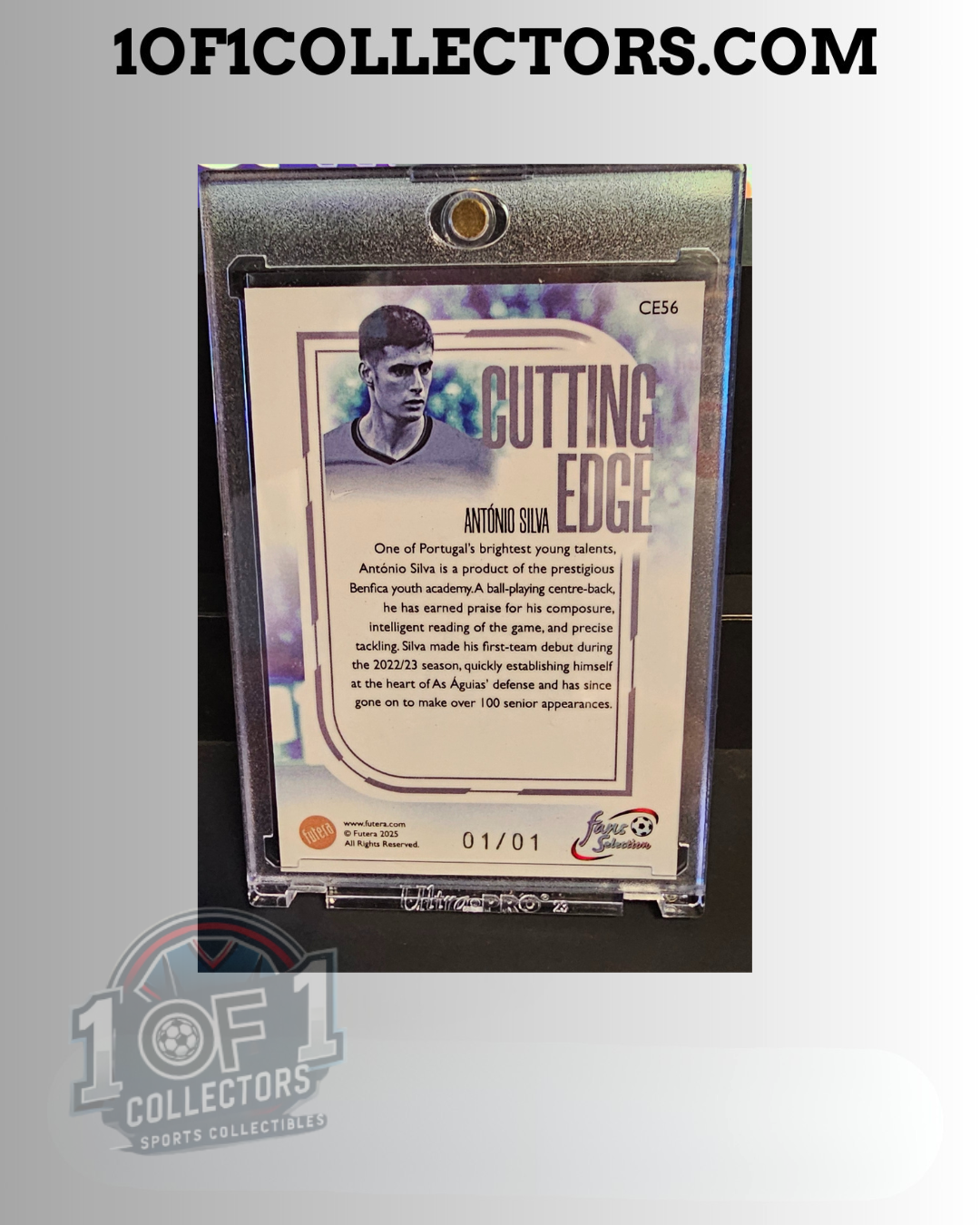 Verso carte António Silva 2025 Futera Cutting Edge 1/1
