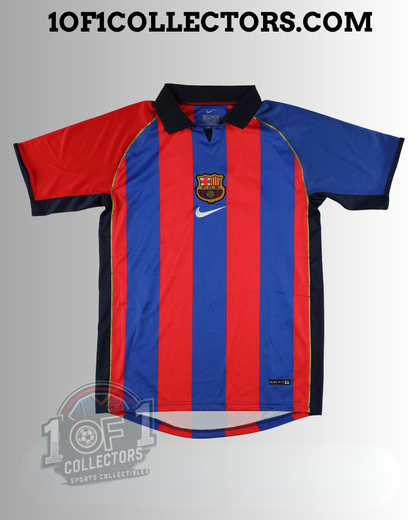 🇧🇷 Maillot du FC Barcelone signé par Rivaldo – Certifié Beckett