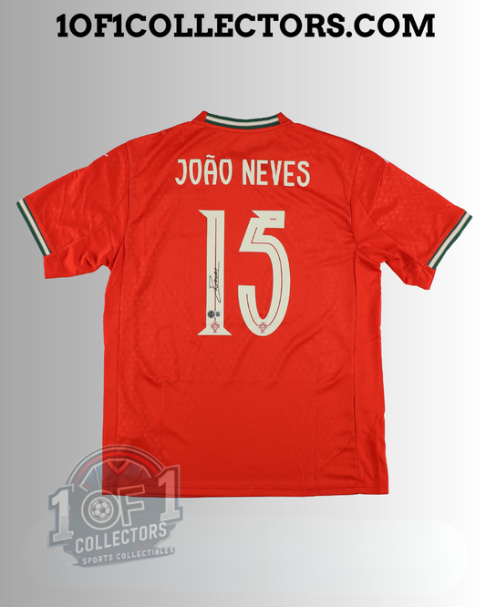 🇵🇹 Maillot du Portugal signé par João Neves – Certifié Beckett